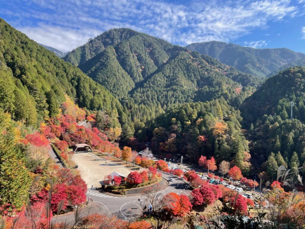 夕森渓谷　キャンプ場より